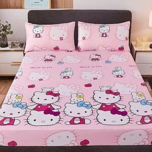 Sanrio Hello Kitty & Friends Fitted Full Size or Queen Sheet